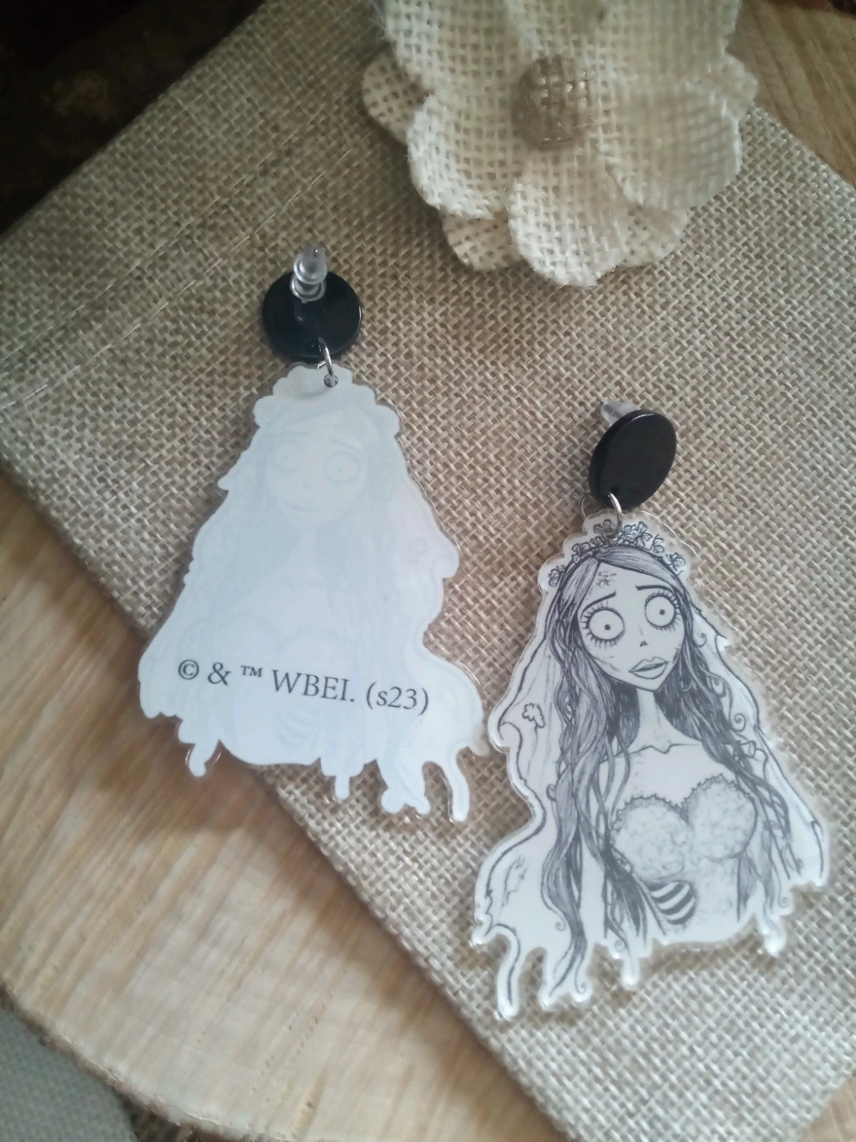 Boucles d'oreilles noires et blanches – photo 3